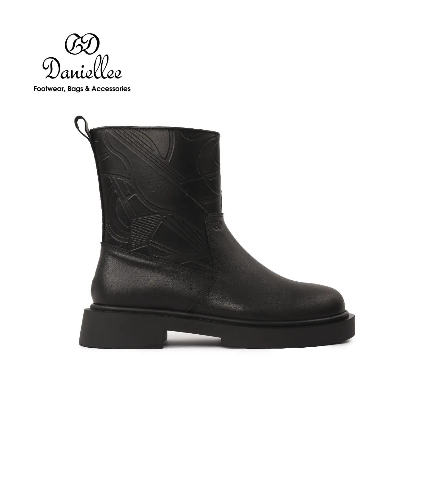 نیم بوت چرمی روزمره زنانه Dina Bootie MC Zip