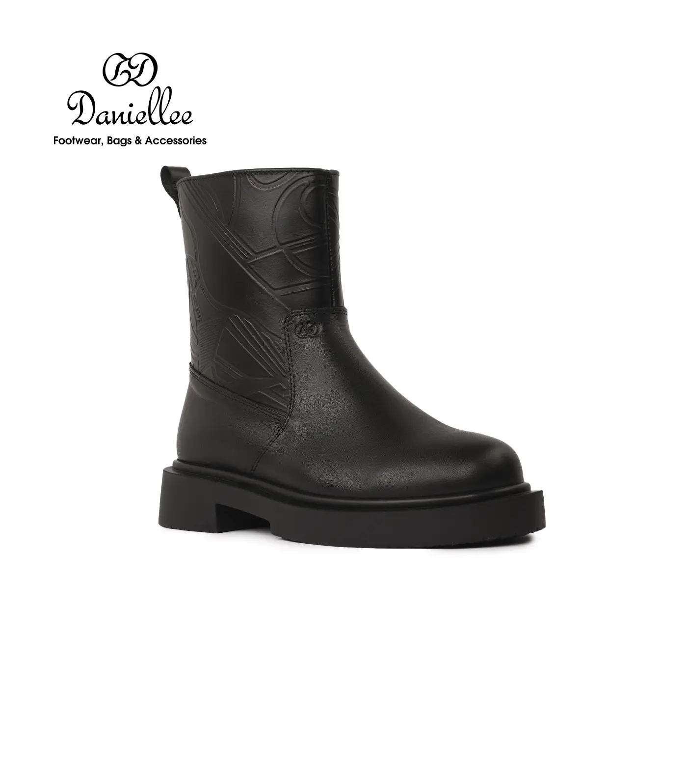 نیم بوت چرمی روزمره زنانه Dina Bootie MC Zip