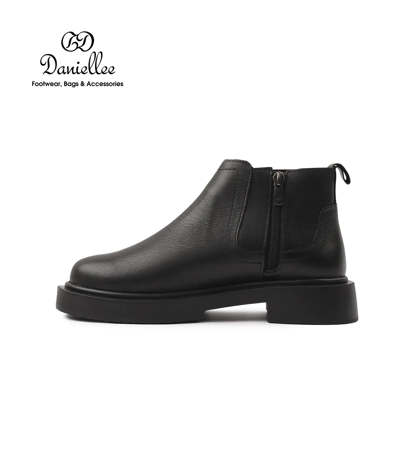 نیم بوت چرمی روزمره زنانه Dina Bootie MC Zip II