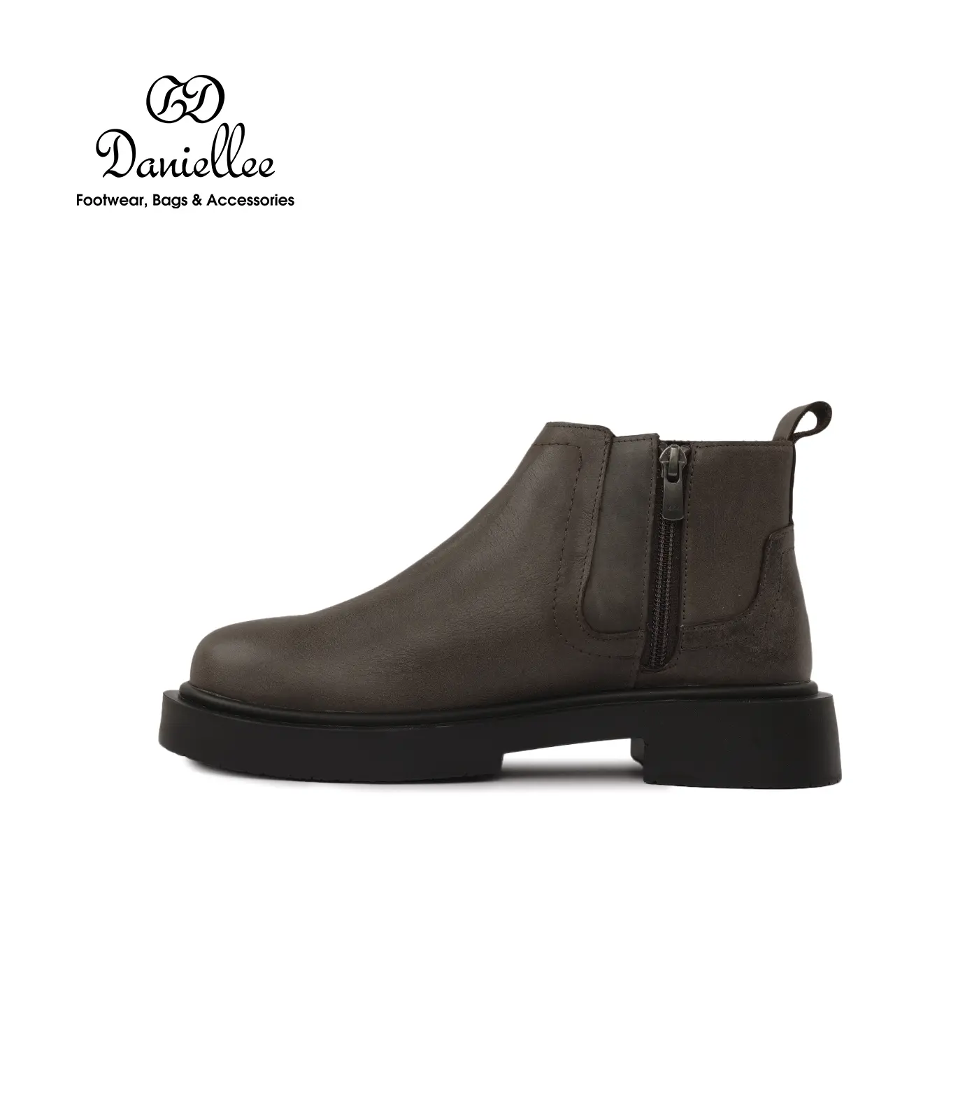 نیم بوت چرمی روزمره زنانه Dina Bootie MC Zip II