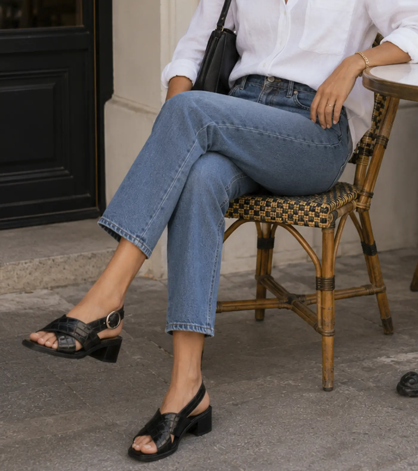 صندل چرمی رسمی زنانه Lena Sandal Anklestrap X